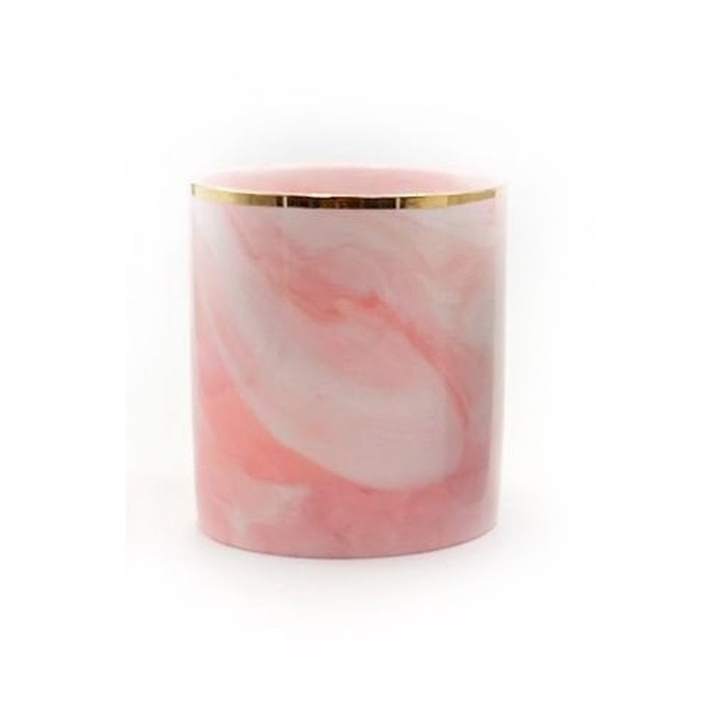 MarbleBrushPot-Pink