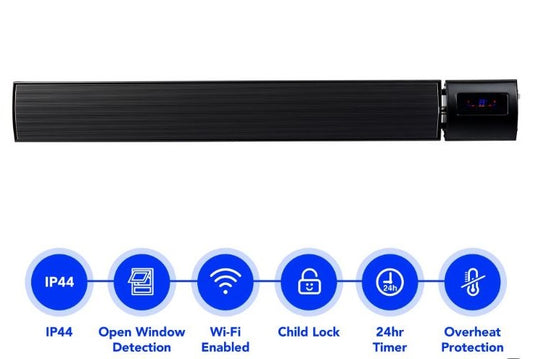 outdoor and indoor heater Black