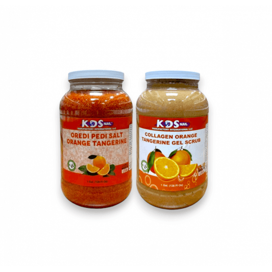 Pedicure Salt + Scrub Orange Tangerine Gallon Duo