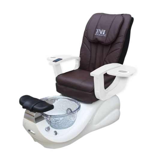 Pedicure Chair - Brown (Clear Round Bowl)