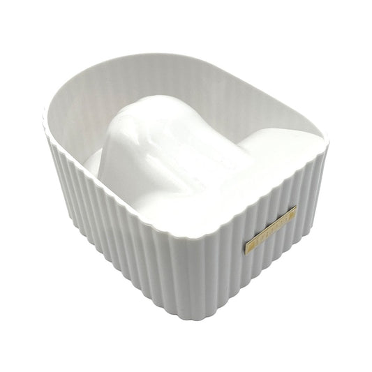 Ribbed Manicure Bowl - White