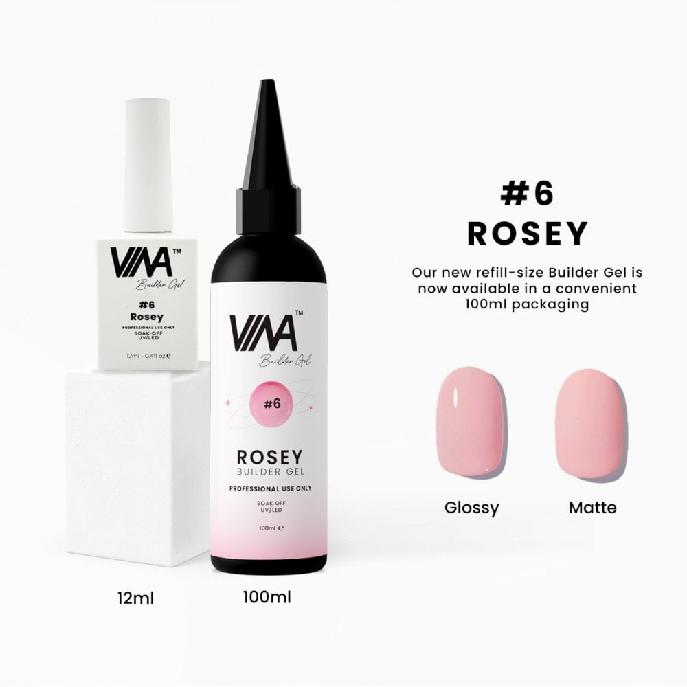 Vina Gel Refill 100ml - Builder Rosey #6