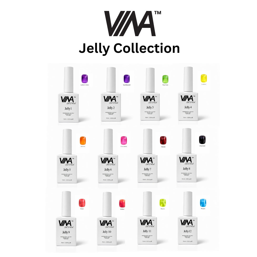 VINA Jelly Gel Colour 15ml Full Set 12 colours